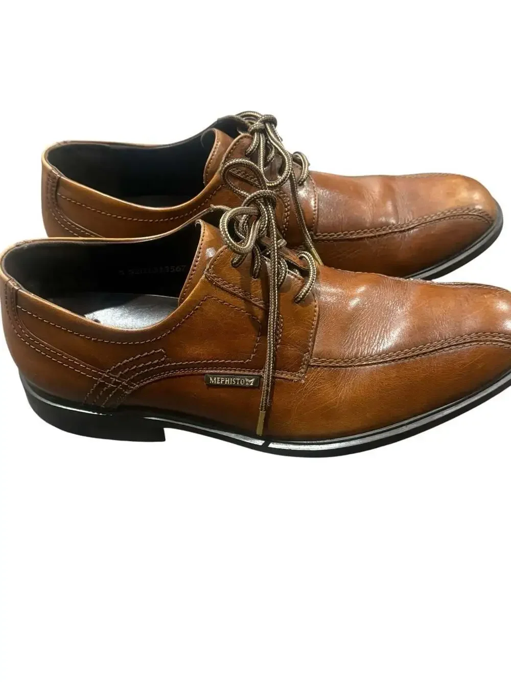 Mephisto Brown Leather Oxford Comfort Shoes Men’s Walking Work Business Casual